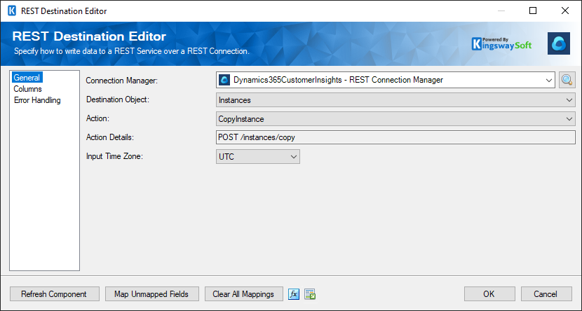 Dynamics 365 Customer Insights Destination Component